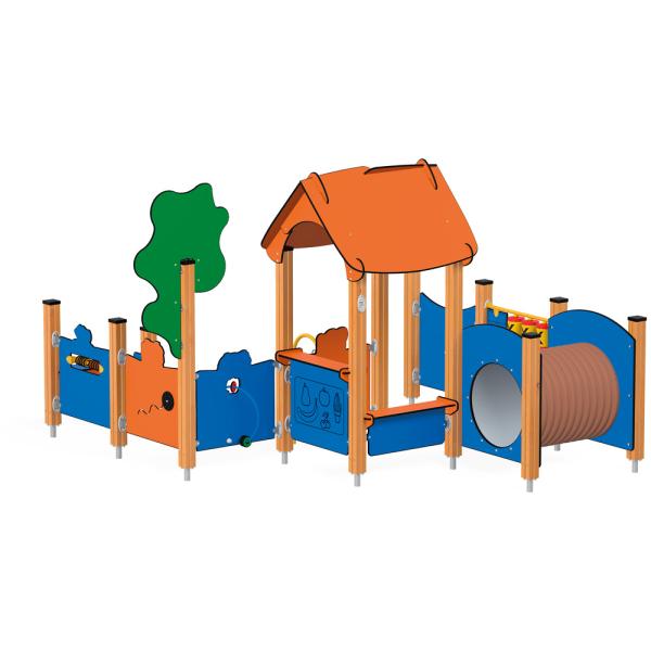 Quadro H Baby Häuschen mit Tunnel 12320