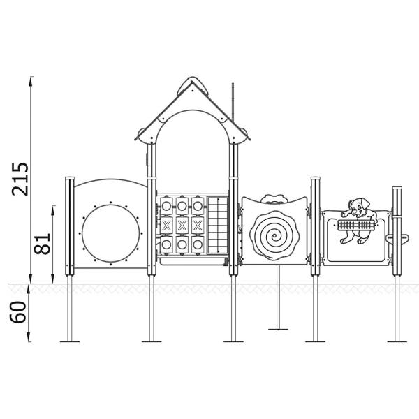 Quadro H Baby Häuschen mit Tunnel 12320
