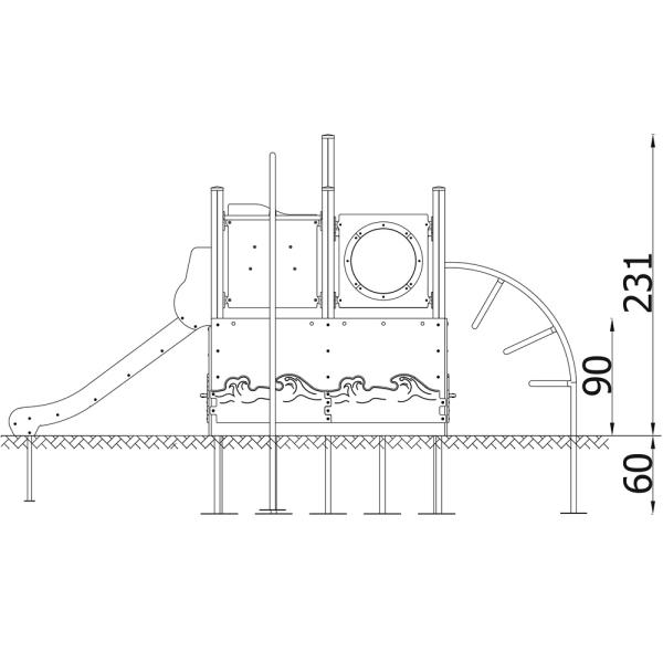 Quadro H Schiff 12512 mit Rutschstange