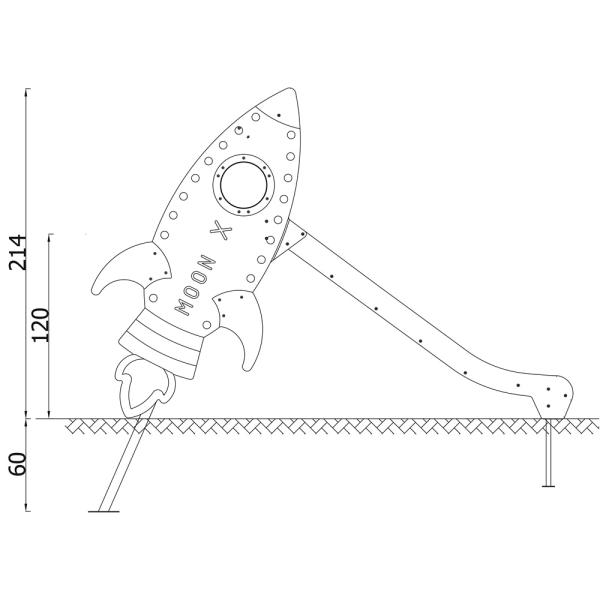 Universum Rutsche Rakete