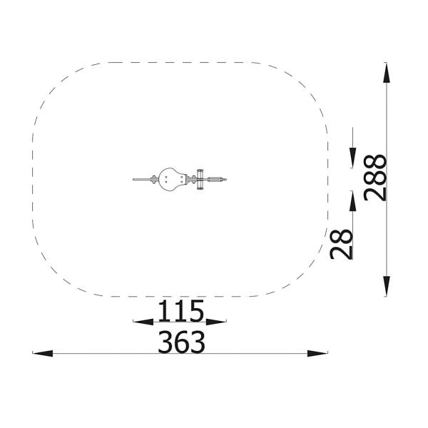 Federwippe Pferd, Beton-Bodenanker
