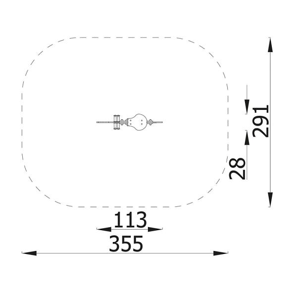 Federwippe Giraffe, Beton-Bodenanker