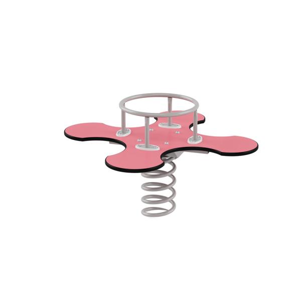 4er-Federwippe Kleeblatt Urbi-A (altrosa), Beton-Bodenanker