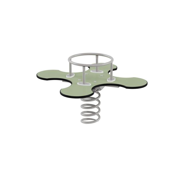 4er-Federwippe Kleeblatt Urbi-C (blassgrün), Beton-Bodenanker