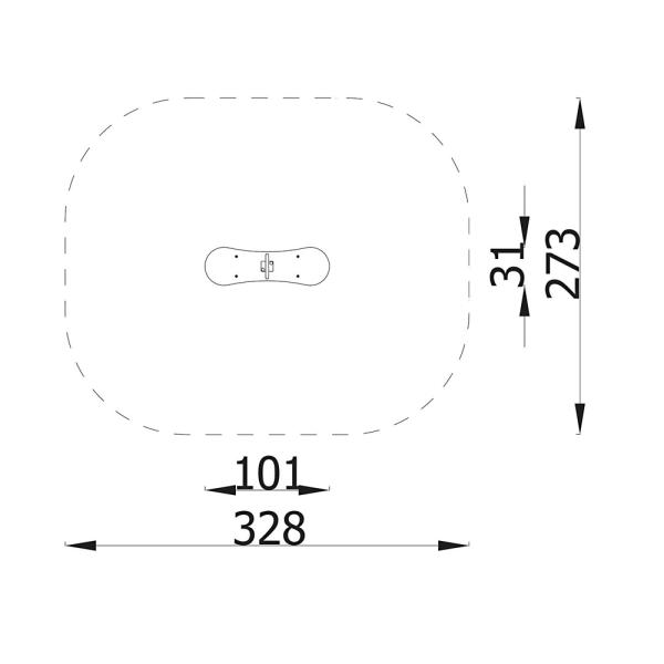 Federwippe Skateboard, Beton-Bodenanker