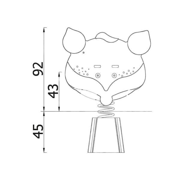 Federwippe Fuchs, Beton-Bodenanker