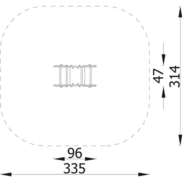 Federwippe Auto, grün, Beton-Bodenanker