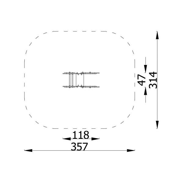 Federwippe Traktor Urbi-C (blassgrün), Beton-Bodenanker