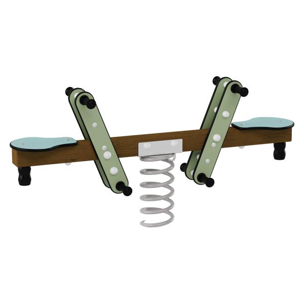 Balken-Federwippe Urbi-C (blassgrün), Beton-Bodenanker