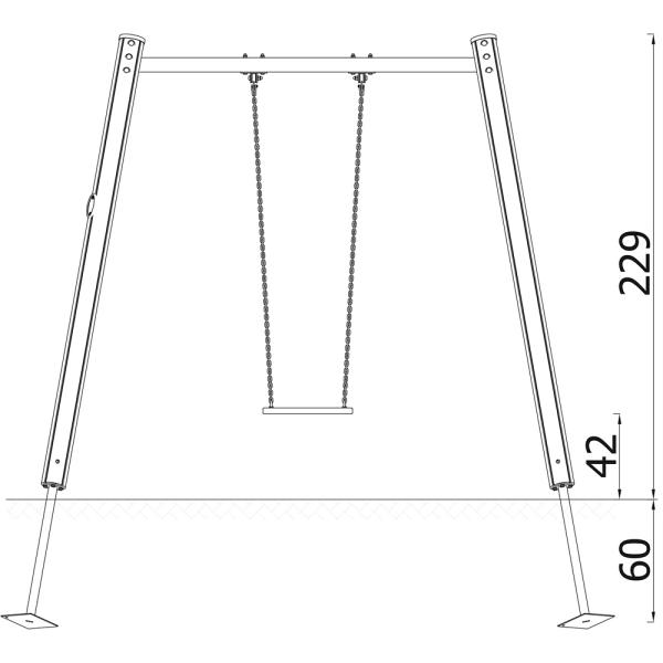 Orbis H Einfachschaukel - Gestell