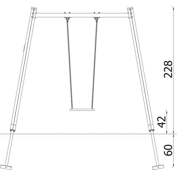 Quadro H Einfachschaukel - Gestell