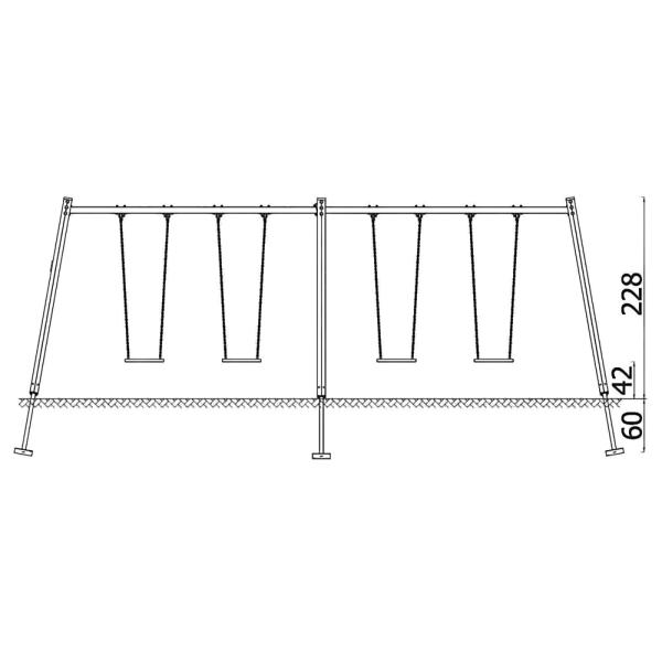 Urbi H 4er-Schaukel - Gestell