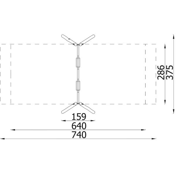 Robinio Doppelschaukel - Gestell