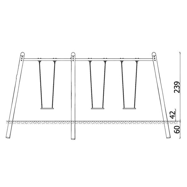 Robinio 3er-Schaukel - Gestell
