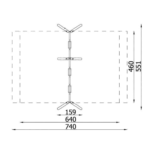 Robinio 3er-Schaukel - Gestell