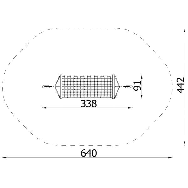 Hängematte, Metallpfosten
