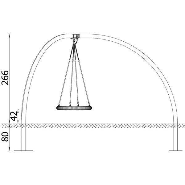 3-Bein-Schaukel mit Storchennest