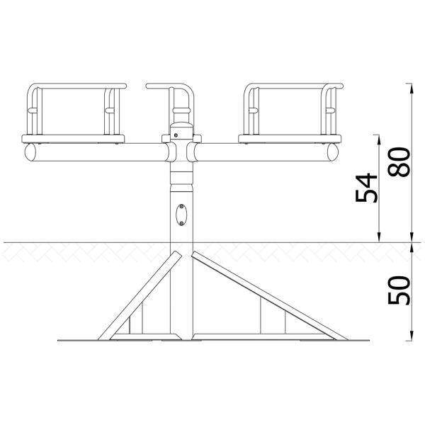 Sitzkarussell 3-armig A4K