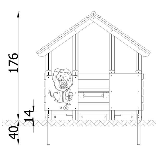 Terra Häuschen mit Sitzgelegenheit
