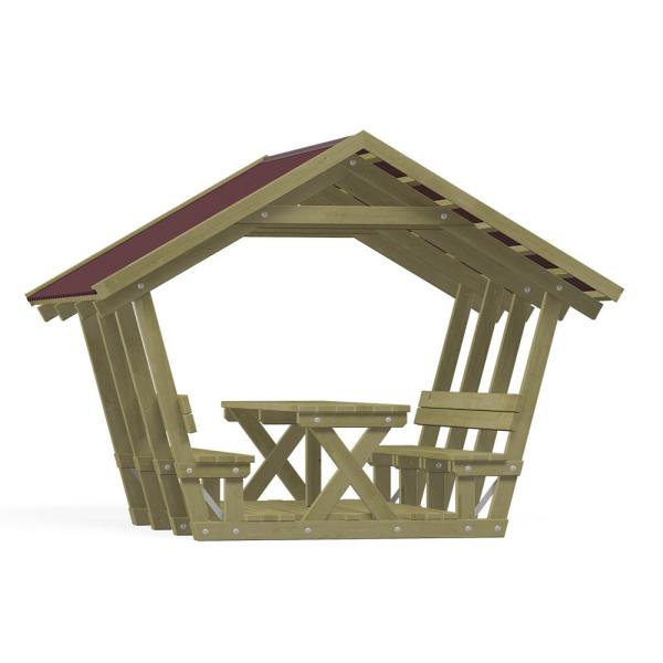 Picknickhütte mit Sitzen
