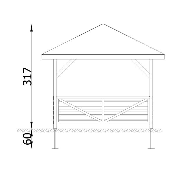Terra Pavillon, ohne Boden