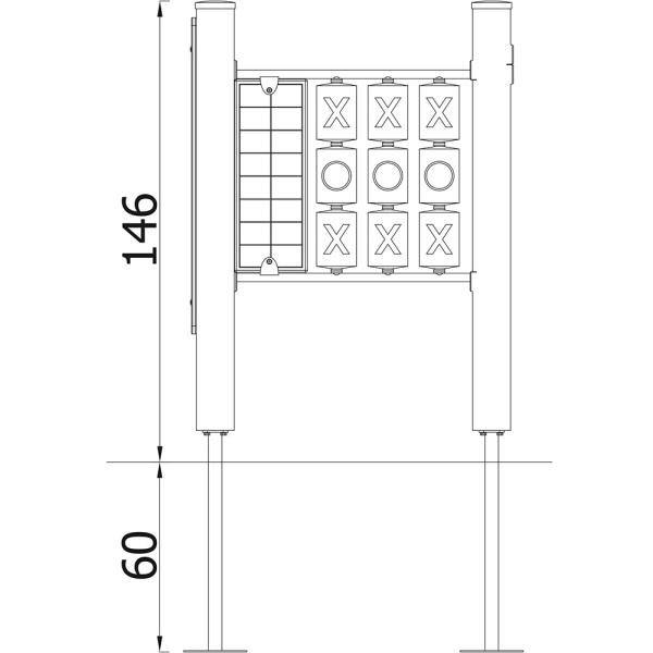 Orbis H Tic-Tac-Toe-Spiel mit Malwand