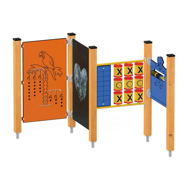 Quadro H Spielwände-Kombination, Holzpfosten