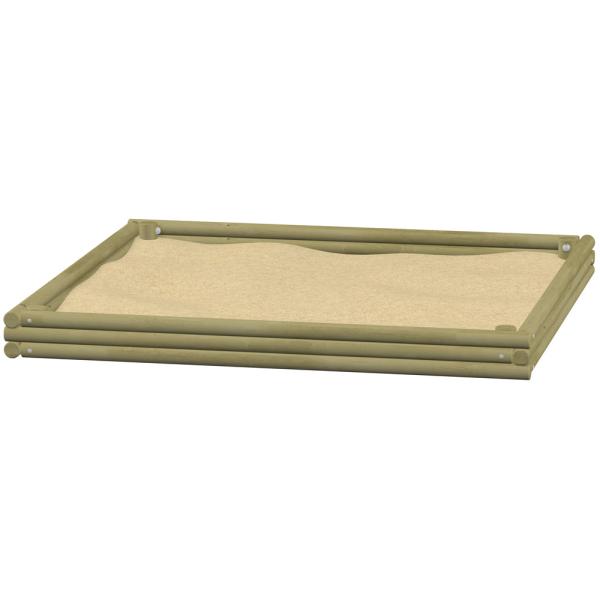 Sandkasten aus Rundholz 3x3m