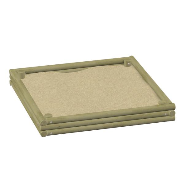 Sandkasten aus Rundholz 2x2m