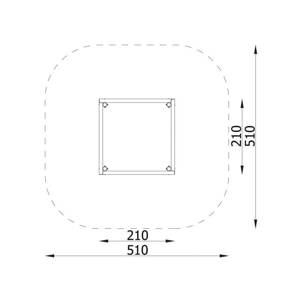 Sandkasten aus Rundholz 2x2m