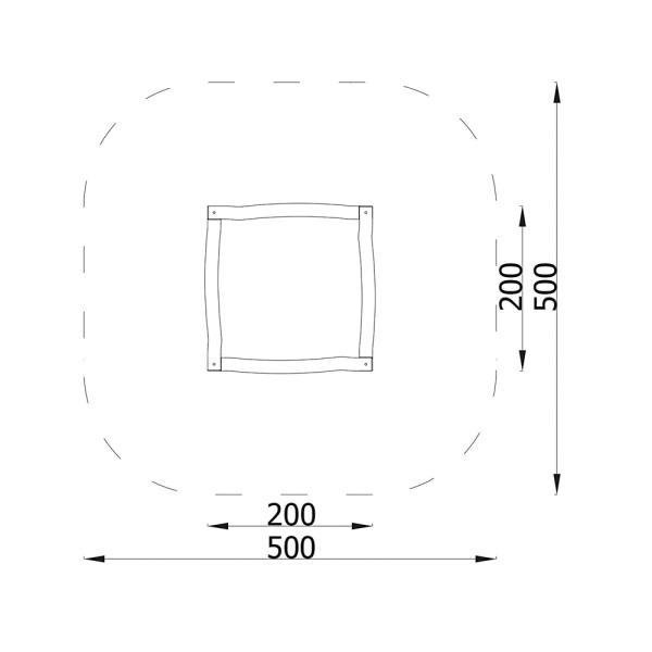 Robinio Sandkasten, 2 x 2 m