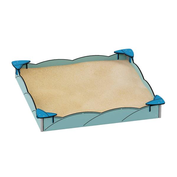 Urbi Sandkasten B (Wände pastelltürkis), 2 x 2 m