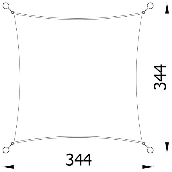 Sonnensegel Robinio 3x3