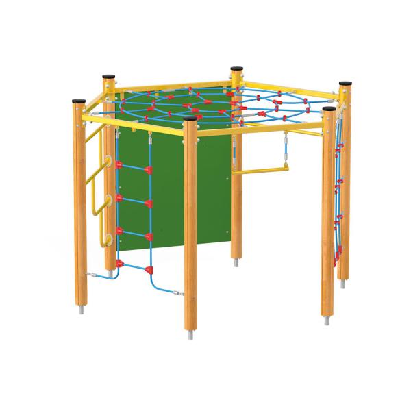 Klettersechseck, Holzpfosten