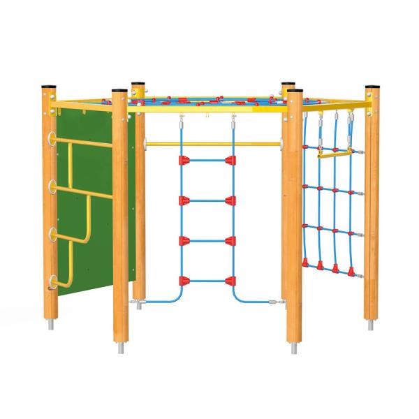 Klettersechseck, Holzpfosten