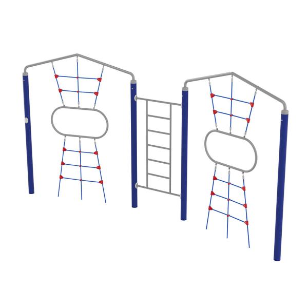 Action4kids Doppeltes Kletternetz mit Leiter