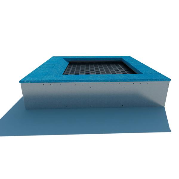 Trampolin für Rollstuhlfahrer - Matte schwarz, Kante blau
