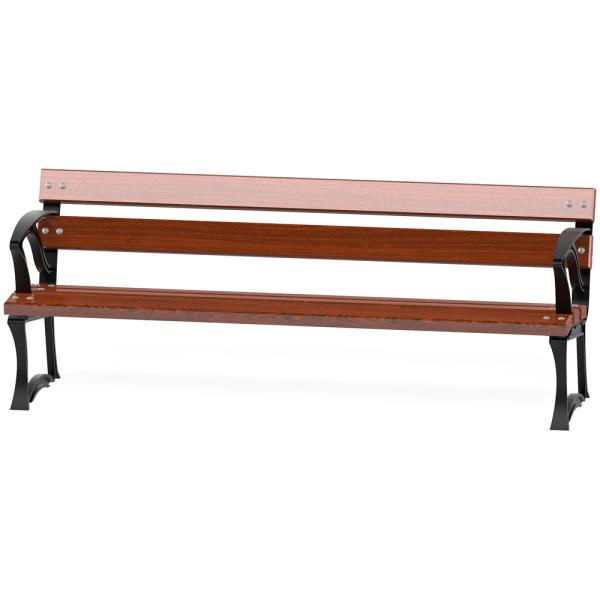 Sitzbank mit Armlehne, rustikal