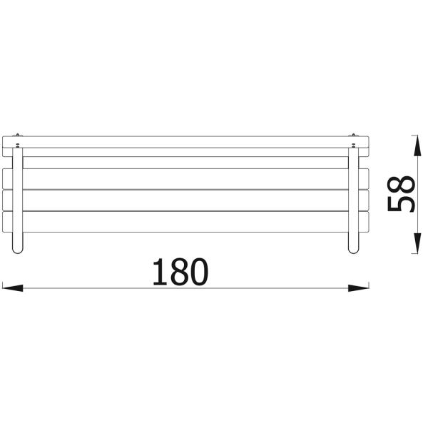 Sitzbank mit Stahlprofil, mit Armlehne, schwarz