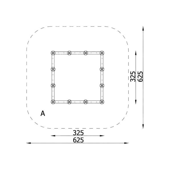 Verto Sandkasten 3 x 3 m