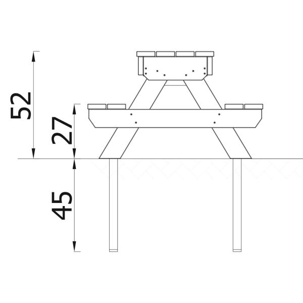 Terra Sitzgruppe S mit Behältern, mit Verankerung