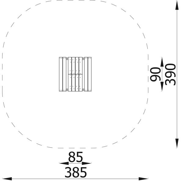 Terra Sitzgruppe S mit Behältern, mit Verankerung