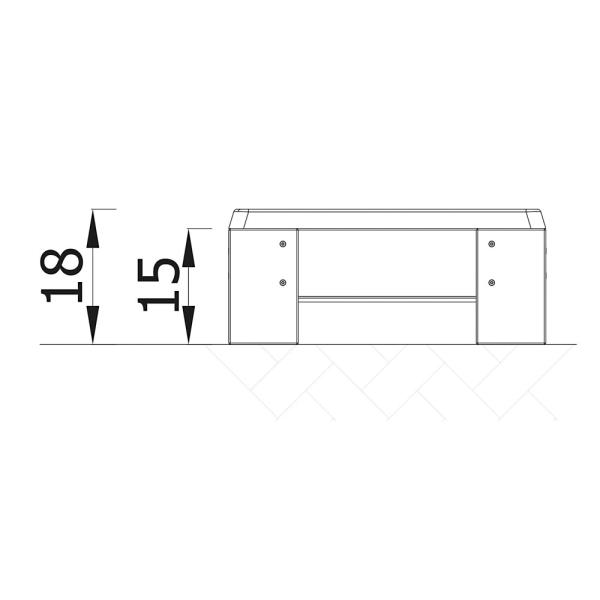 Terra Pflanzkasten mit Einsatz, flach