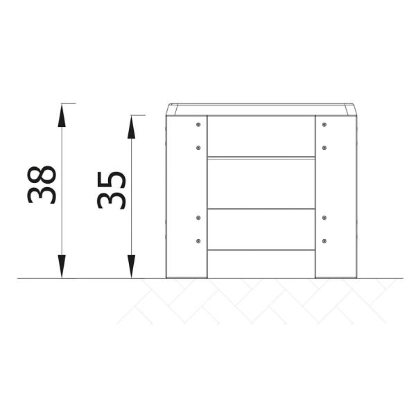 Terra Pflanzkasten mit Einsatz, mittel
