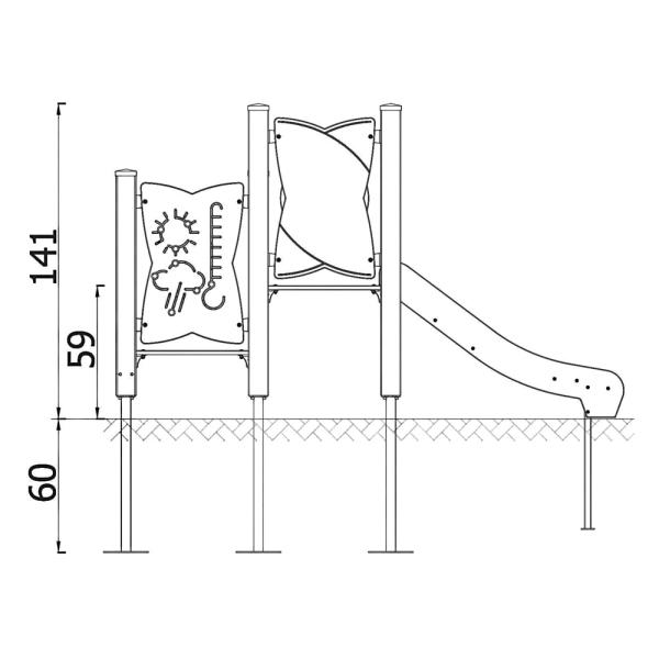 Urbi H Set 3 - B (Wände pastelltürkis)