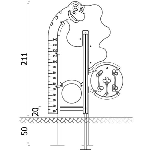 Dino Kinder-Messlatte