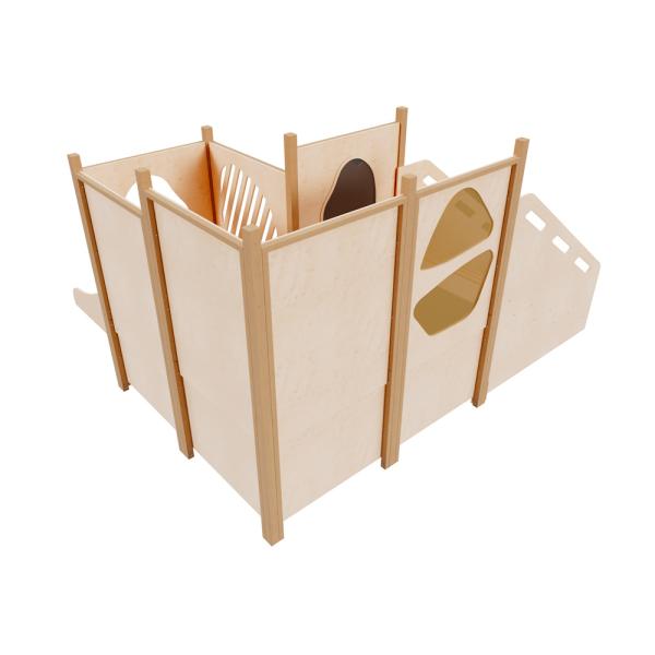 Modulare Spielecke ModuPlay - Wand, mit 2 Fenstern