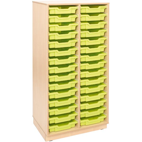 Flexi Regal XXL, auf Sockel + 30 flache Behälter, hellgrün (Flexi 92)