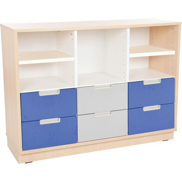 Schrank M mit 6 Schubladen, B 116 (Quadro 68)
