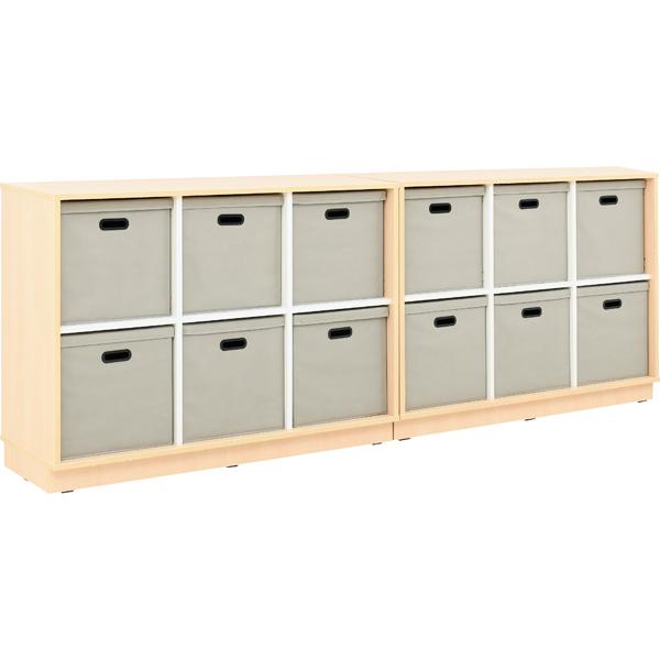 Schrank M mit Textilboxen, B 116 - Doppelset (Quadro 89)